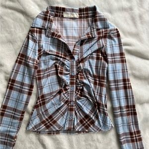 Vintage Plaid Fitted Shirt